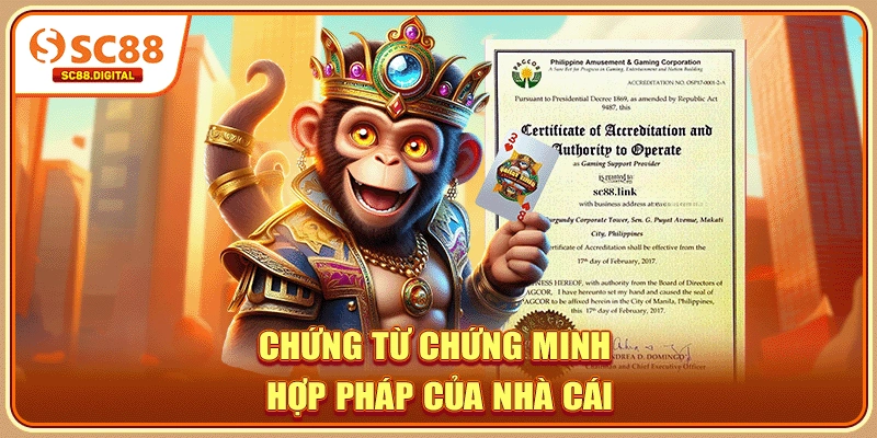 Chứng từ chứng minh hợp pháp của nhà cái